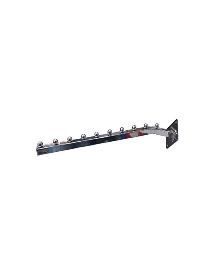 Steel Cloth Slide 10 Balls Wall Hanger, Silver  - Image 2