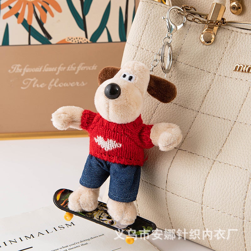 14cm Trendy Dog Charm Doll Sweater AccessoryPaddle board red sweater white heart doll Paddle board red sweater white heart doll 