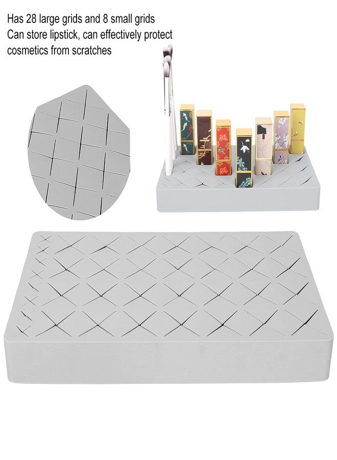 Betued Minimalist Lipstick Organizer, Silicone Makeup Storage Box, 36 Grids, Gray, Beauty/Makeup - Image 2
