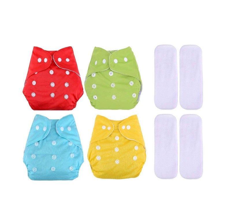 DOMENICO World Kids Diaper Reusable Diaper Baby Washable Diaper Cloth Diaper Nappies With Wet-Free Inserts for Babies (5 Layer Insert Pad For Cloth Diapers) - Image 1
