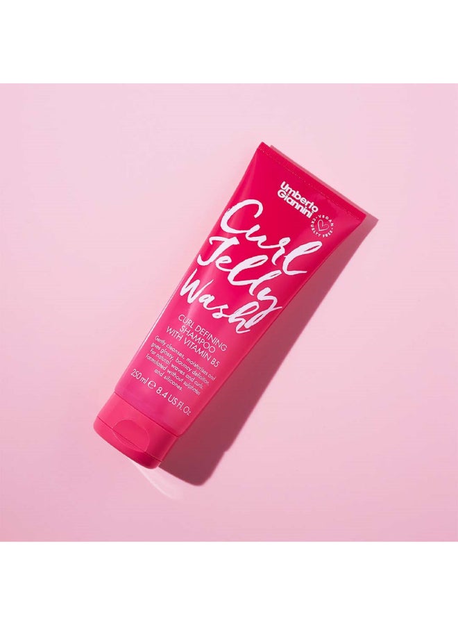 Umberto Giannini Gentle Curl Jelly Wash Shampoo - Low-Foam Formula Cleanses Without Stripping, Hydrates & Defines Curls from the Start (250 ml) - Image 2