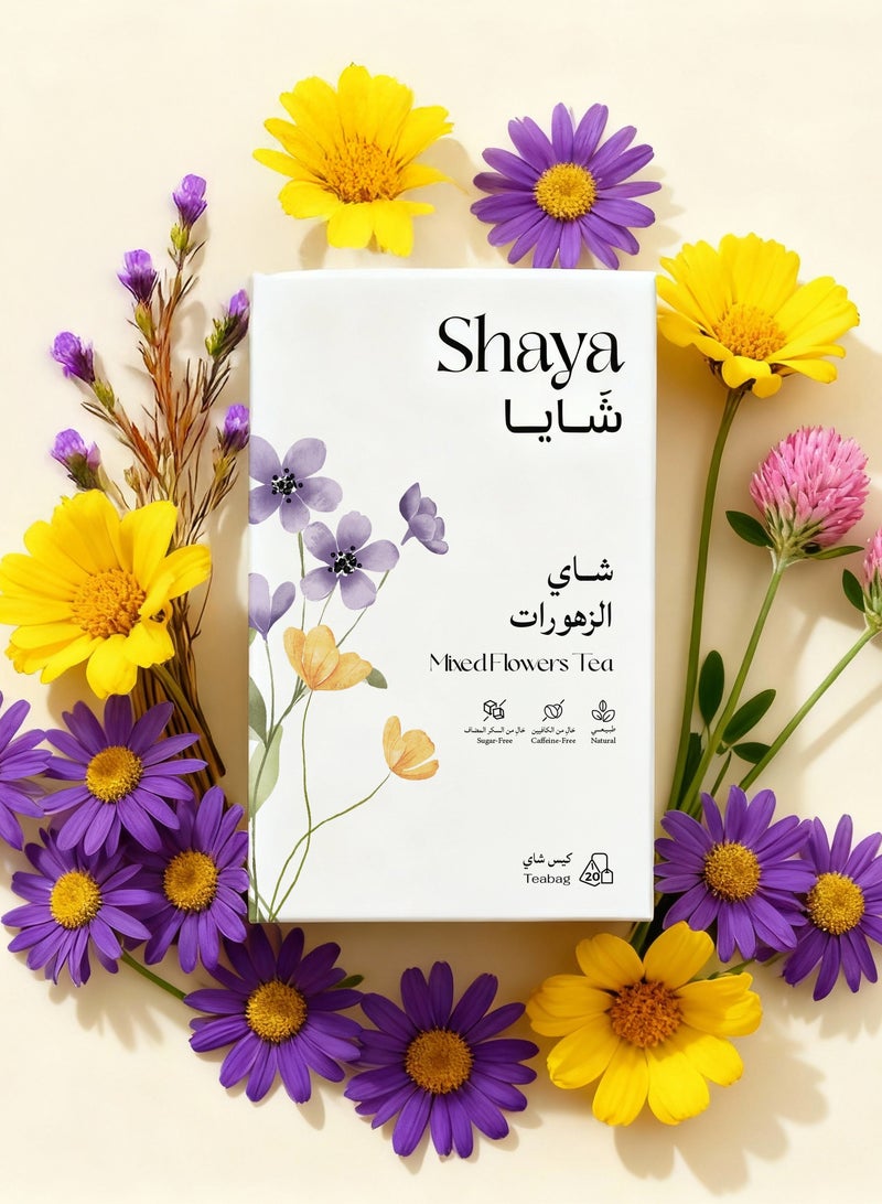 شايا شاي الزهورات 100%، 20 كيس - Image 1