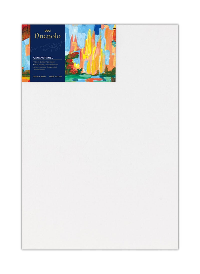 Deli 1-Piece Artist Canvas Panel 25x35cm Size 280gsm Thickness - Image 1