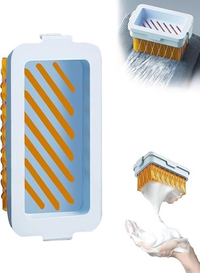BIRZAR Multifunctional Laundry Soap Bubble Box,Mesh Soap Bubble Box, Soap Saver Box, Hands-Free Foam Soap Box, Portable Soap Box, Soap Box with Mesh,for Shower Laundry (Pack of 1) - Image 2