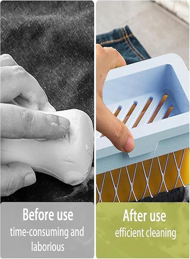 BIRZAR Multifunctional Laundry Soap Bubble Box,Mesh Soap Bubble Box, Soap Saver Box, Hands-Free Foam Soap Box, Portable Soap Box, Soap Box with Mesh,for Shower Laundry (Pack of 1) - Image 5