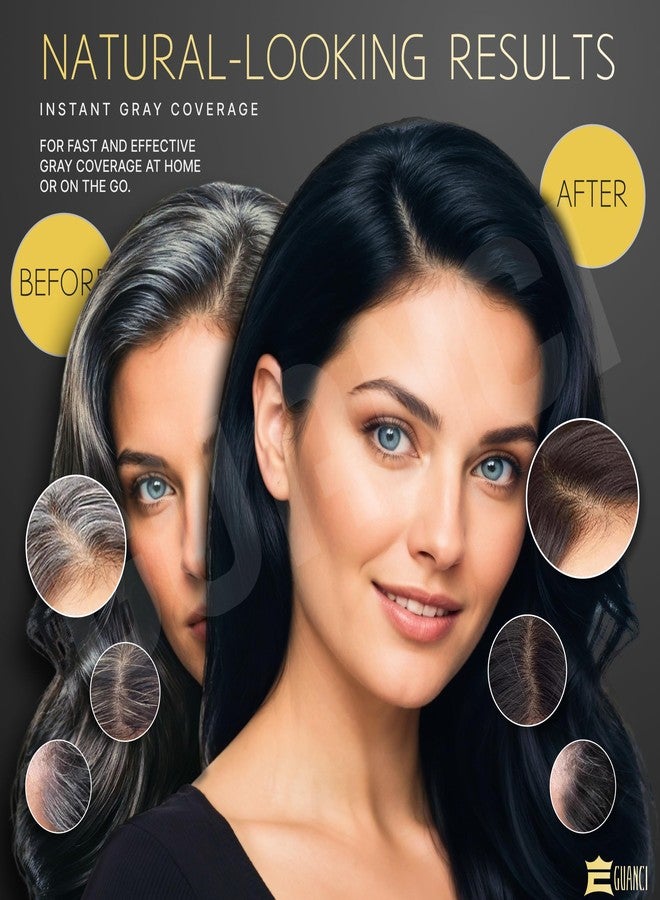 GUANCI Hair Colour Comb Stick for Women, Quick Cover Root Touch Up Comb for Instant Colour Application, Waterproof Colour Stick, Temporary Root Touch Up for White Hair Covering and Grey Areas (Black Pen) - Image 4