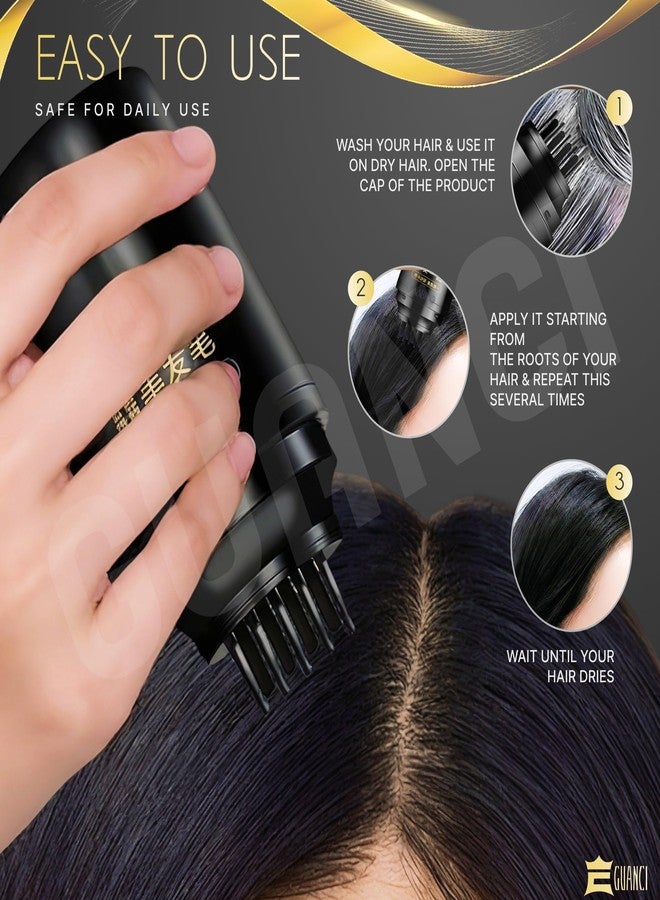 GUANCI Hair Colour Comb Stick for Women, Quick Cover Root Touch Up Comb for Instant Colour Application, Waterproof Colour Stick, Temporary Root Touch Up for White Hair Covering and Grey Areas (Black Pen) - Image 2