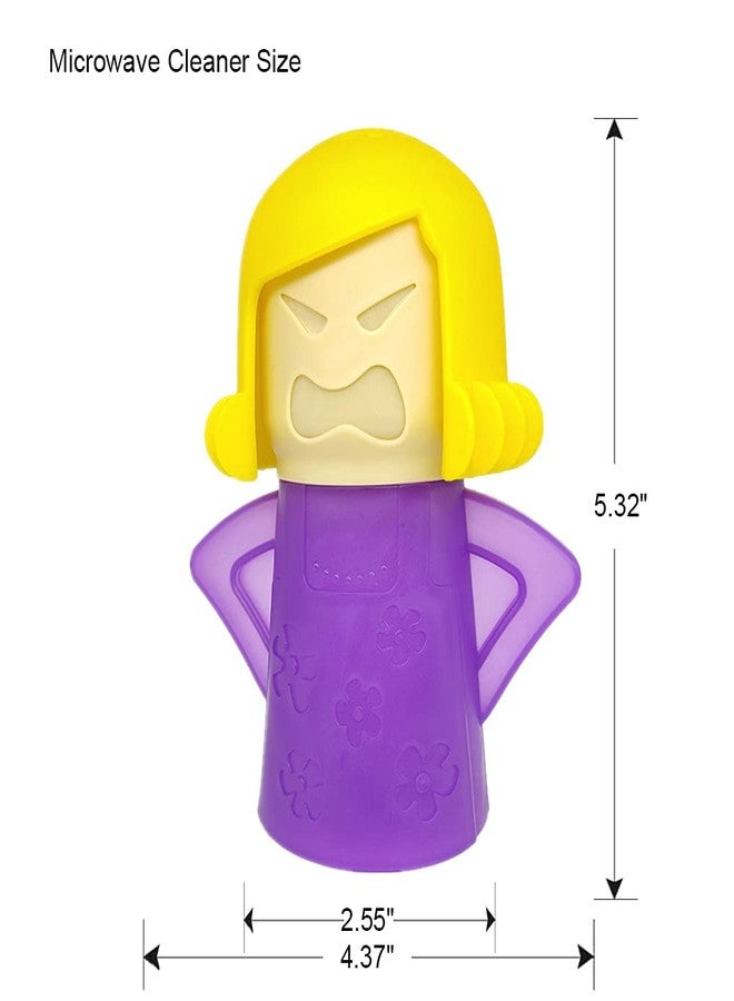 iFlyMars Asltw Angry Mom Microwave Oven Steam Cleaner, Clever Mama Microwave Cleaner, the Fun and Easy Way to Steam Clean Your Microwave, Cut Cleaning Time by Half (Purple) , 4.37 x 2.55 x 5.32 - Image 4