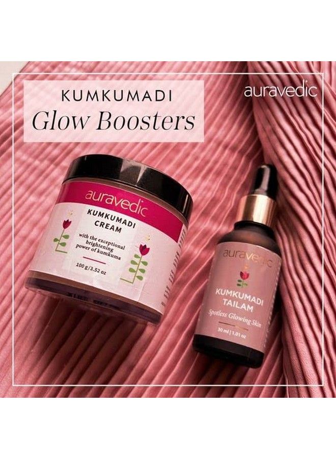 Auravedic Kumkumadi Glow Boosters Kumkumadi Tailam Face Cream For Glowing Skin Kumkumadi Oil Kumkumadi Cream Kumkumadi Face Oil Kumkumadi Face Cream For Women Men Combo 100Gm & 30Ml - Image 3