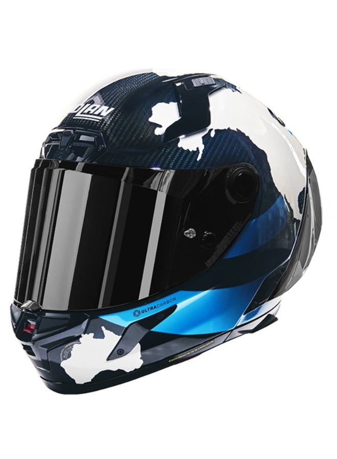 Nolan X-804 RS U.C. CHECA 30TH ANNIV. SPECIAL EDITN. LIQUID BLUE/WHITE/LIGHT BLUE/DEEP BLUE GLOSSY Helmet - Image 1