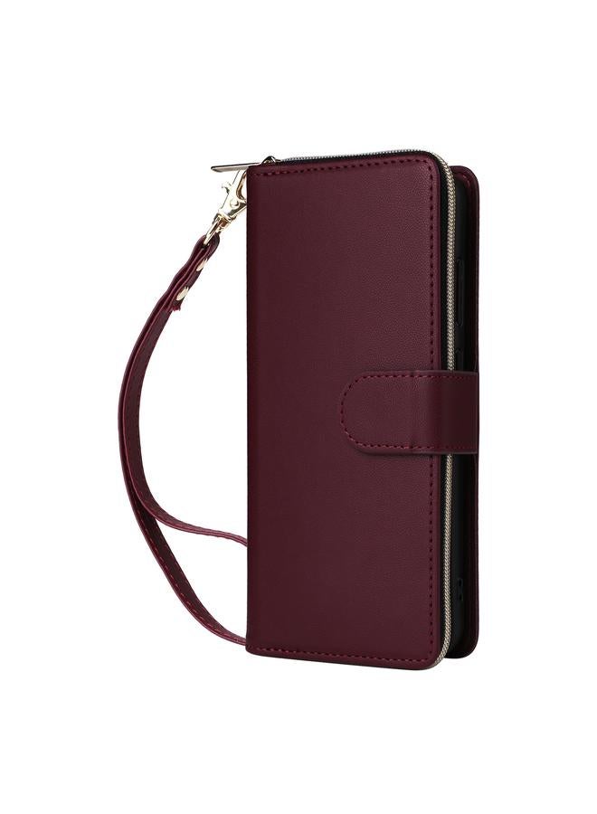 S-TOP Case For Samsung Galaxy A14 Nine-card Slots Zipper Wallet Bag Leather Phone Case - Image 2