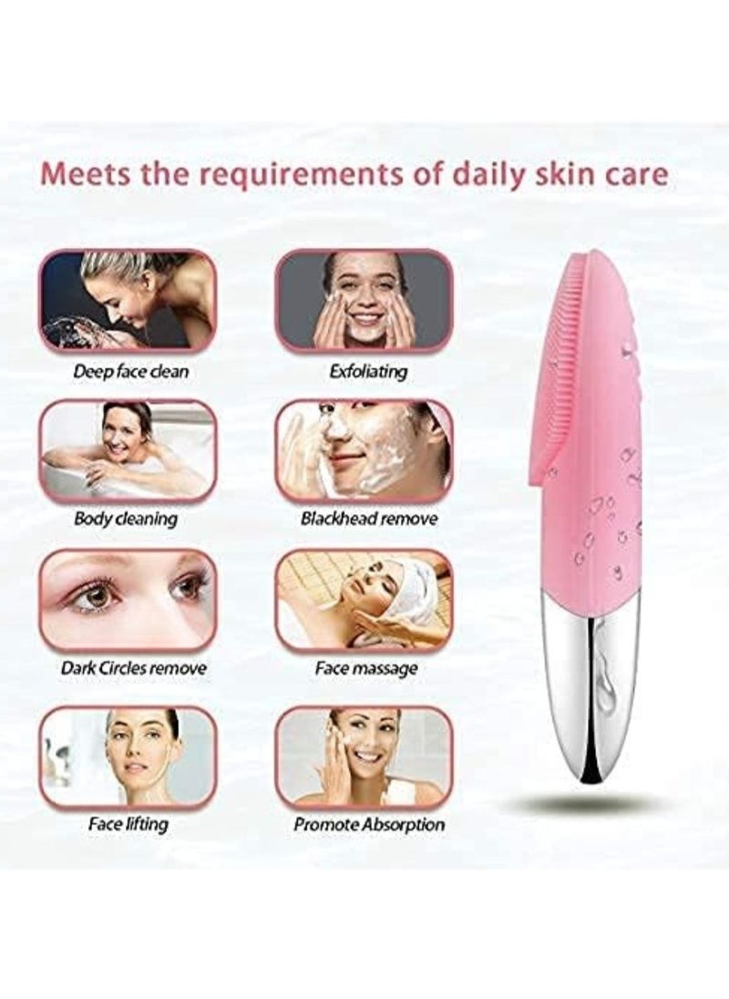 Prime by javaudan - Sonic Facial Cleansing Brush, Soft Silicone Face Brush, Waterproof Electric Facial Cleansing Brush, Face Massager, Fit for All Skin Exfoliation, Gentle Exfoliating, USB Rechargeable - Image 1