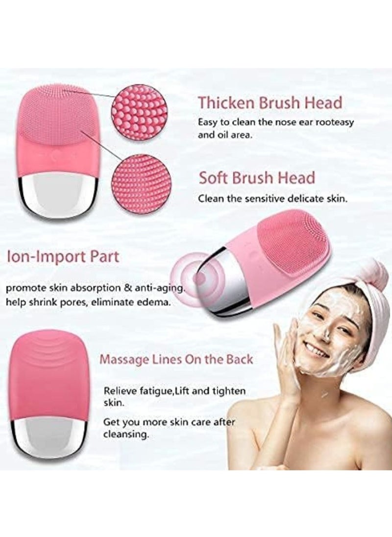 Prime by javaudan - Sonic Facial Cleansing Brush, Soft Silicone Face Brush, Waterproof Electric Facial Cleansing Brush, Face Massager, Fit for All Skin Exfoliation, Gentle Exfoliating, USB Rechargeable - Image 1