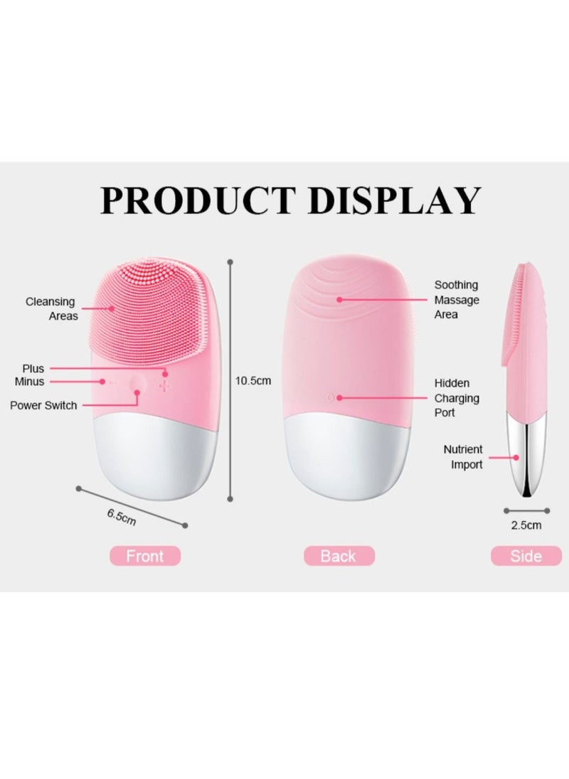 Prime by javaudan - Sonic Facial Cleansing Brush, Soft Silicone Face Brush, Waterproof Electric Facial Cleansing Brush, Face Massager, Fit for All Skin Exfoliation, Gentle Exfoliating, USB Rechargeable - Image 1