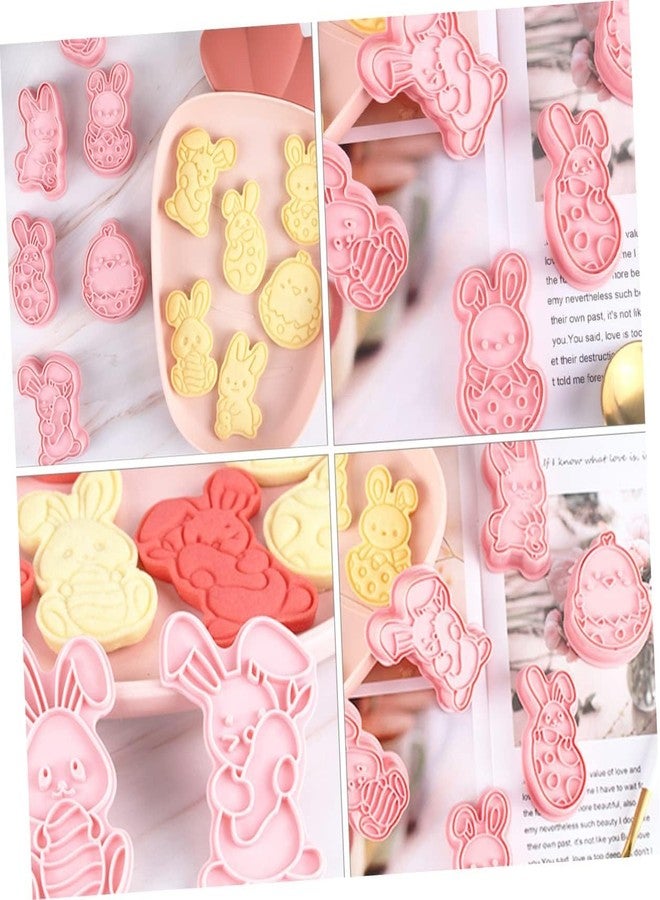 Skytail 6pc Easter Bunny Rabbit Cookie Cutter Set Easter Egg Cookie Stamps Pastry Embossing Cutters Cartoon Baking Biscuits Chocolate Fondant Cake Decoration Cupcake Topper Kids Party Treats Snacks - Image 5