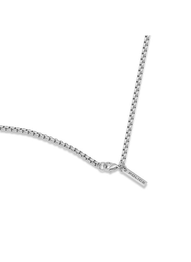 POLICE Stamp Necklace  IonPlated Black Tag with Wing Logo for Subtle Rebellious Style  - Image 3