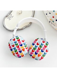 For Apple AirPods Max Protective Cover For Apple Headset Apm Protective Shell Earmuffs-Color:Vertical Row Love Shell Pattern