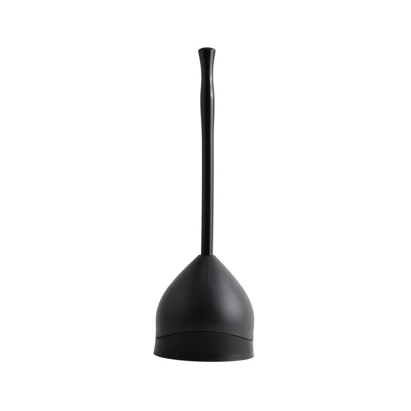 Casabella Toilet Plunger and Hideaway Caddy Combo for Bathrooms, 2-Piece Heavy-Duty Set, Black - Image 1