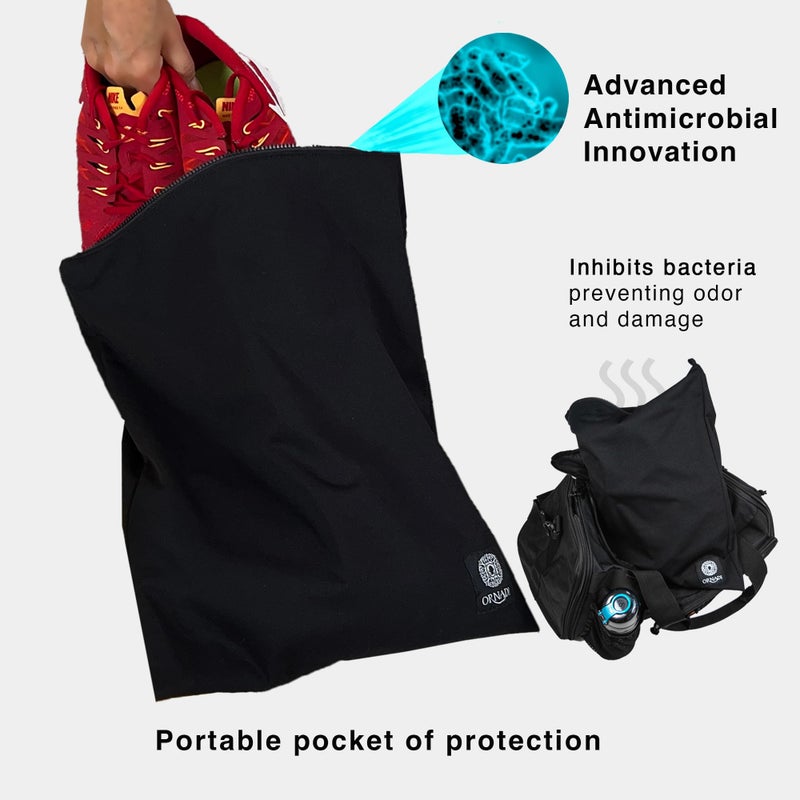 Ornadi Waterproof Sweaty Clothes Bag Antimicrobial Wet Dry Pouch Inhibits Bacteria & Smelly Odor from Dirty Sport Laundry & Swimsuits for Fresh Gym Bag & Travel Luggage 14.5 X 17 inch Eco Made In USA - Image 2