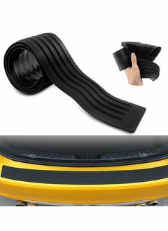 KASTWAVE Rear Bumper Protector Universal Car Rear Bumper Protector Black Rubber Durable Protect and Hide Scratches Anti-Scratch Rubber Trim Cover 104cm Black Sticker Guard For Car Pickup SUV  - Image 1