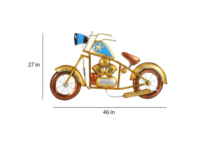 CRAFT TREE Brown Metal Big Wall Hanging Bike Showpiece With Led For Living Room and Home Decoration CRTM405 - Image 4