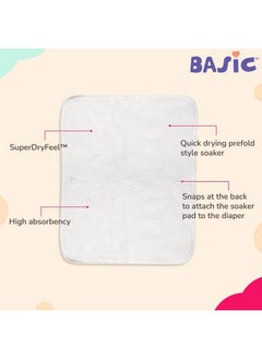 Superbottoms Basic Easyquick Drying Prefold Style Soaker For Cloth Diapers;Inserts With Dry Feel Layer On Top (Pack Of 6)  - Image 3