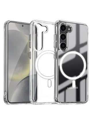 Samsung Galaxy S24 FE Clear Magnetic Cover Mag Safe Compatible Hybrid Protective Clear Hard Back Case Shockproof Frame Edge Bumper Slim Transparent Case for Samsung Galaxy S24 FE - pzsku/Z53F26856BB924C8A5EB0Z/45/1746619080/1ce604a2-02d7-40f7-b96c-cf8f4181c8a9