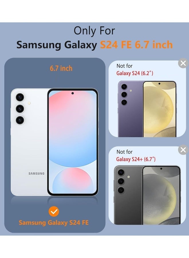 Samsung Galaxy S24 FE Clear Magnetic Cover Mag Safe Compatible Hybrid Protective Clear Hard Back Case Shockproof Frame Edge Bumper Slim Transparent Case for Samsung Galaxy S24 FE