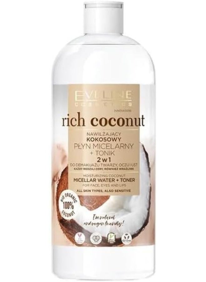 2 In 1 Rich Coconut Moisturizing Micellar Water And Toner