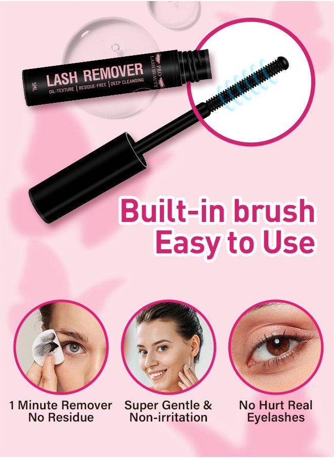 PRO LASHBEAUTY - Lash Extension Kit 168 Pcs Soft Cluster Lashes with Lash Bond and Seal Lash Remover Lash Applicator Easy to Apply at Home(Considerate,D-8-18mix Kit) - Image 1
