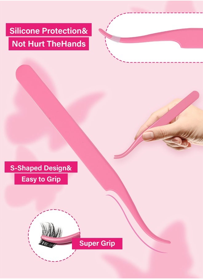 PRO LASHBEAUTY - Lash Extension Kit 168 Pcs Soft Cluster Lashes with Lash Bond and Seal Lash Remover Lash Applicator Easy to Apply at Home(Considerate,D-8-18mix Kit) - Image 1