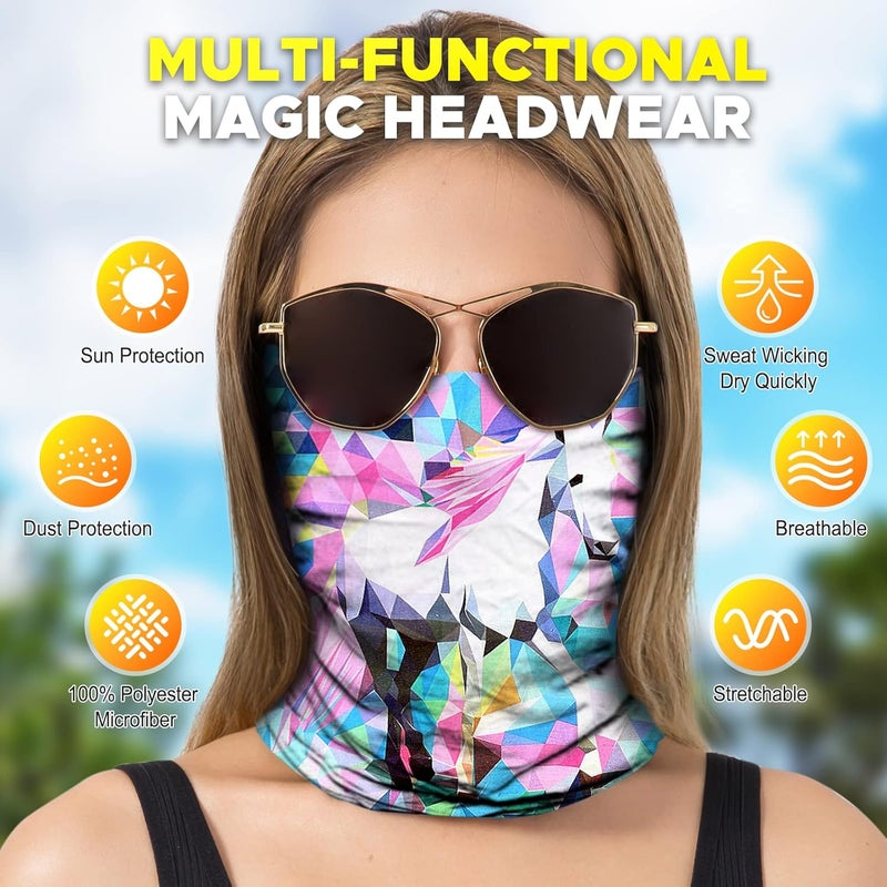 JOEYOUNG Headwear, Bandana, Neck Gaiter Head Wrap Headband Balaclava Magic Scarf - Image 2