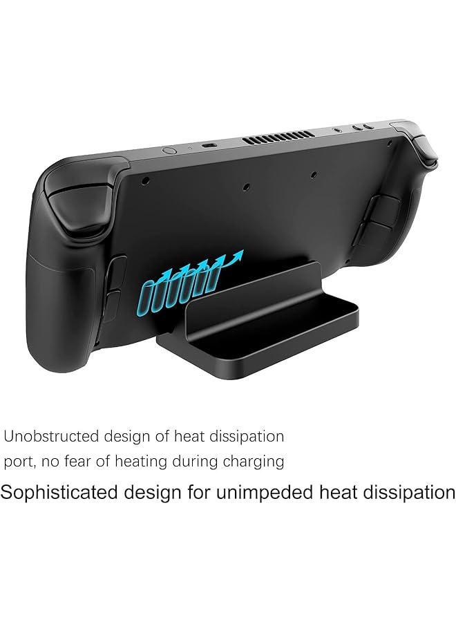SYOSI Stand Base For Valve Steam Deck Portable Desk Dock For Nintendo Switch Compact Non Slip Holder Accessories Black  - Image 2