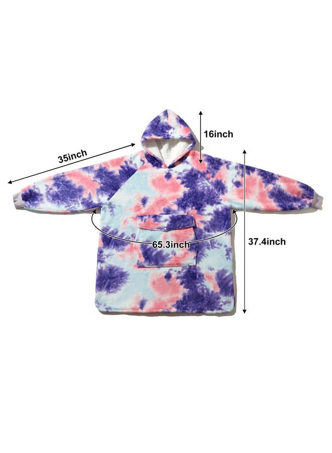 Krifey Wearable Blanket Hoodie, Oversized Sherpa Hooded as Birthday Gifts for Mom Women Girlfriend Men, Cozy Sweatshirt with Giant Pocket - Image 5
