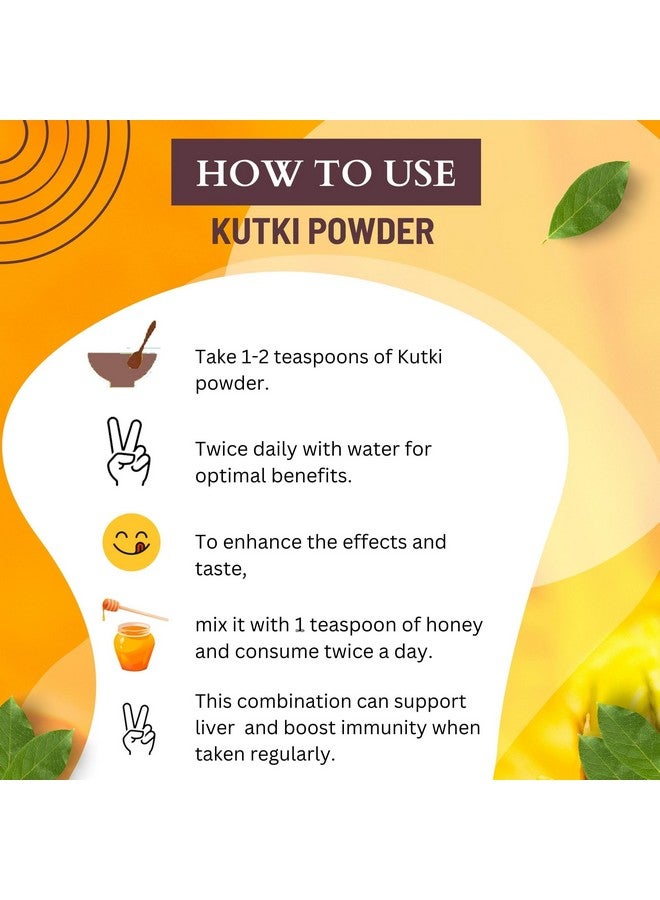 BrijBooti BrijBooti Kutki Powder - (50 Gr) | Original Kutki For Liver Support & Detox | Ayurvedic Herb  - Image 3