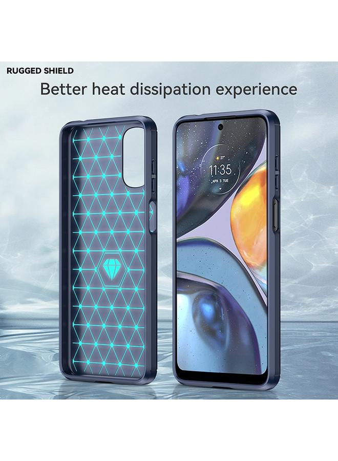 S-TOP Case For Motorola Moto E32 India Brushed Texture Carbon Fiber TPU Phone Case - Image 4