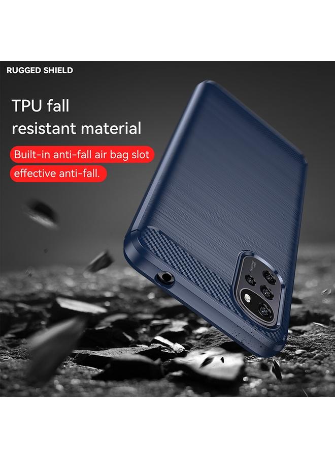 S-TOP Case For Motorola Moto E32 India Brushed Texture Carbon Fiber TPU Phone Case - Image 5