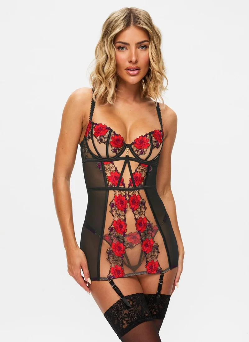 Ann Summers Ann Summers Caged Rose Pad Cami Suspender