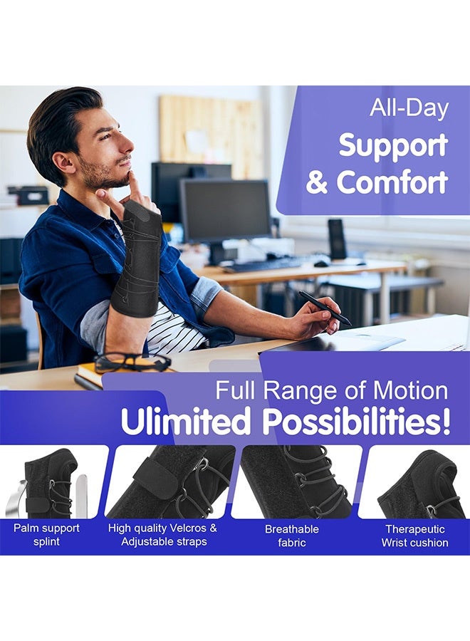 Quantum Carpal Tunnel Wrist Brace, Newly Upgraded Adjustable Drawstring Fixation, Women Men Adjustable Splint Nighttime Wrist Sleep Support Brace - Image 2