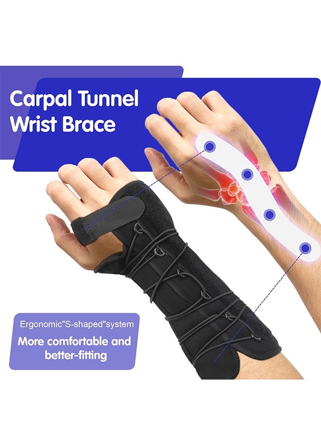 Quantum Carpal Tunnel Wrist Brace, Newly Upgraded Adjustable Drawstring Fixation, Women Men Adjustable Splint Nighttime Wrist Sleep Support Brace - Image 4
