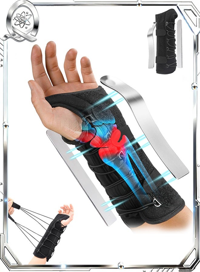 Quantum Carpal Tunnel Wrist Brace, Newly Upgraded Adjustable Drawstring Fixation, Women Men Adjustable Splint Nighttime Wrist Sleep Support Brace - Image 1