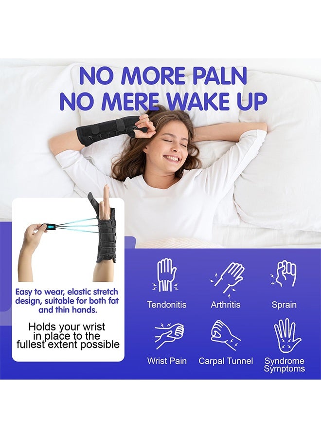 Quantum Carpal Tunnel Wrist Brace, Newly Upgraded Adjustable Drawstring Fixation, Women Men Adjustable Splint Nighttime Wrist Sleep Support Brace - Image 3