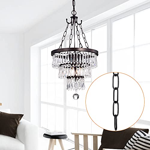 Mr.Color Black Metal Chandelier - Heavy Duty, 6 Feet Chain for Pendant Lights, Swag Lights - Image 3