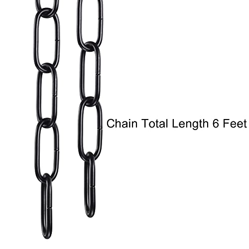 Mr.Color Black Metal Chandelier - Heavy Duty, 6 Feet Chain for Pendant Lights, Swag Lights - Image 2