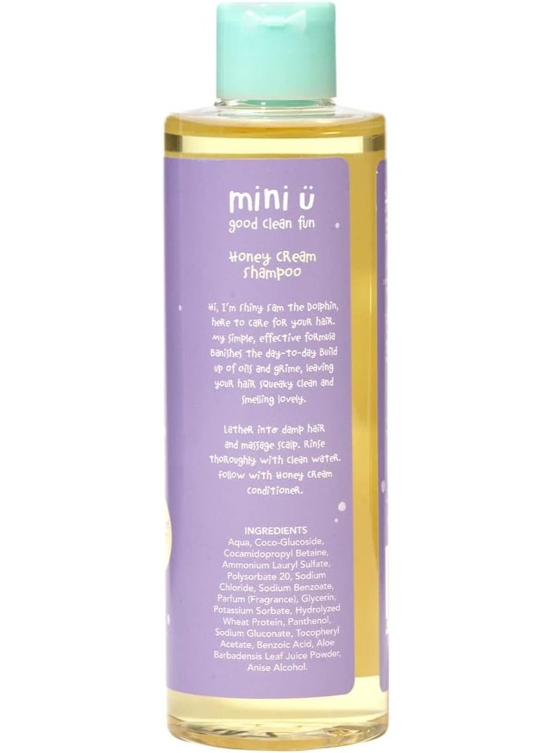 Mini U Honey Cream Shampoo For Children Yellow, Kids Baby Hair Wash, Suitable From Newborn, 93% Naturally Derived Ingredients, Vegan & Cruelty Free, Made In UK, Gluten Soy Dairy Free, No Microplastics - Image 2