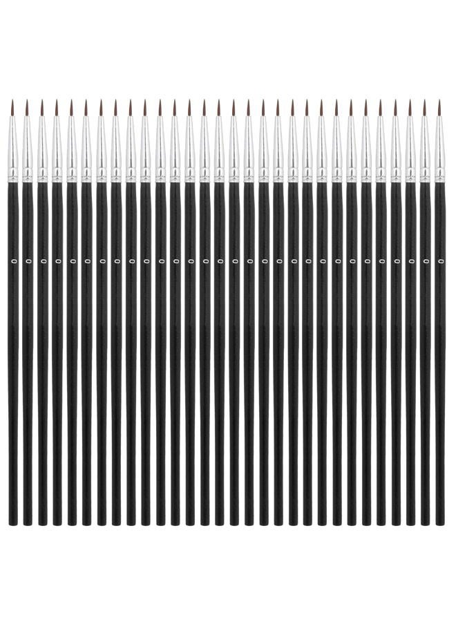 salbsever 30 Pcs Tiny Detail Paint Brushes, #0 Fine Tip Paint Brush Miniature Fine Paint Liner Brush for Crafts Painting Watercolor Acrylic Art Face Painting - Image 1