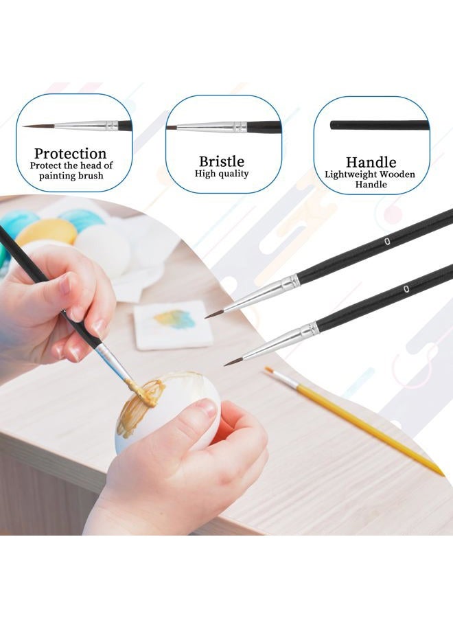 salbsever 30 Pcs Tiny Detail Paint Brushes, #0 Fine Tip Paint Brush Miniature Fine Paint Liner Brush for Crafts Painting Watercolor Acrylic Art Face Painting - Image 5