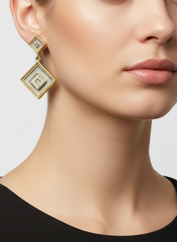 BTC ELLA - Silver Earrings Gold Plated (SIL0448) - Image 1