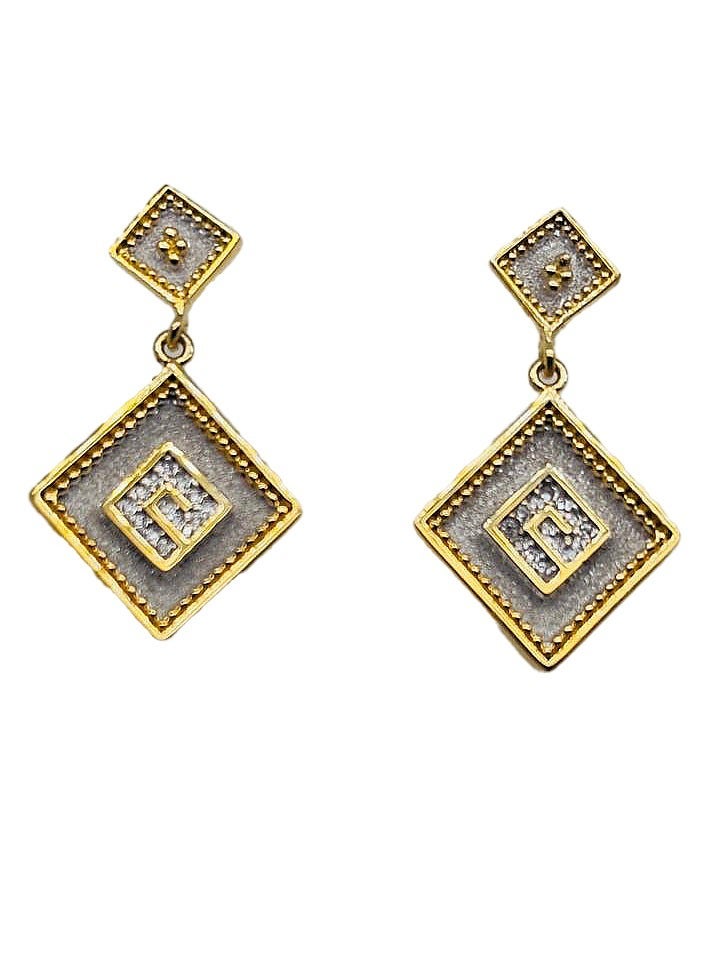 BTC ELLA - Silver Earrings Gold Plated (SIL0448) - Image 2
