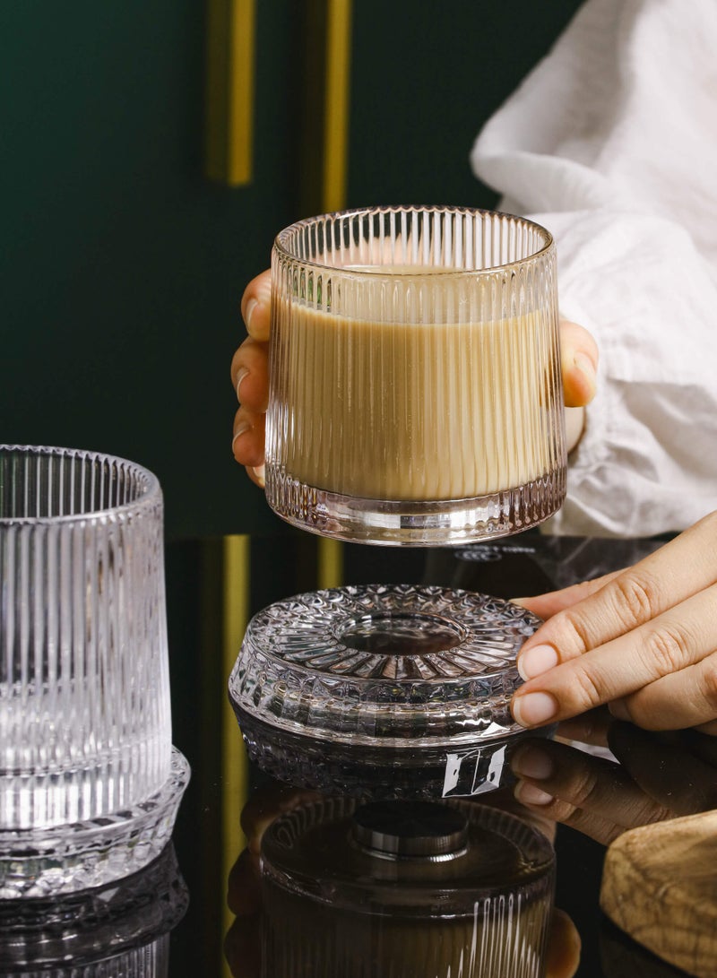 شور 1 قطع من أواني الشاي الزجاجية،ادوات شراب وكأس كابتشينو 250 مل - Image 4